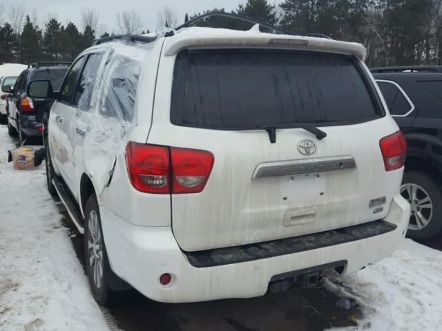 5TDJW5G10FS119817 - 2015 TOYOTA SEQUOIA LI WHITE photo 3