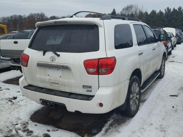 5TDJW5G10FS119817 - 2015 TOYOTA SEQUOIA LI WHITE photo 4