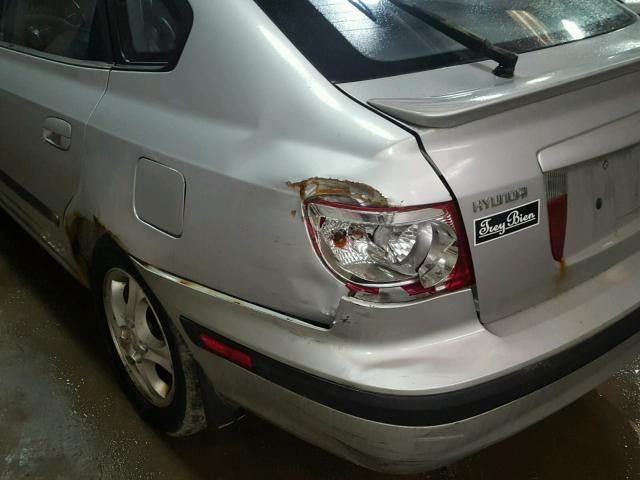 KMHDN56D76U181380 - 2006 HYUNDAI ELANTRA GL SILVER photo 9