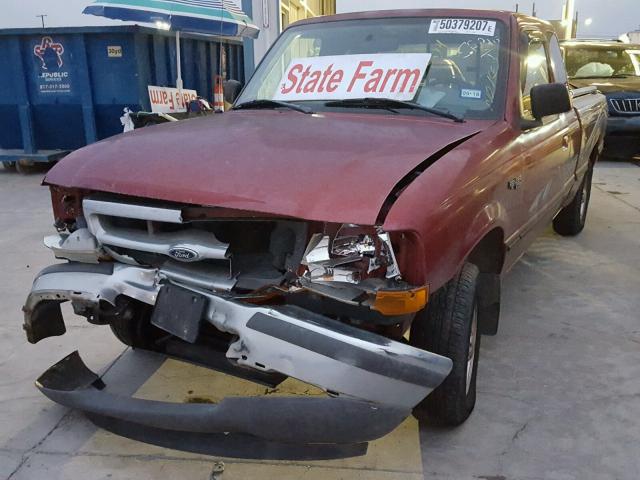 1FTYR14U2WPB33418 - 1998 FORD RANGER SUP MAROON photo 2