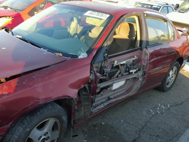 1G1NE52J03M505097 - 2003 CHEVROLET MALIBU LS 勃艮第红 照片 10