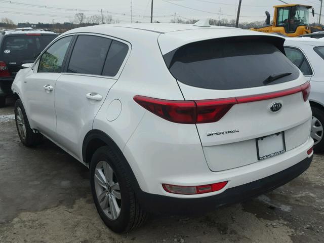 KNDPMCAC6H7186935 - 2017 KIA SPORTAGE L WHITE photo 3