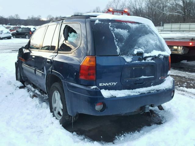 1GKDT13SX22307442 - 2002 GMC ENVOY BLUE photo 3