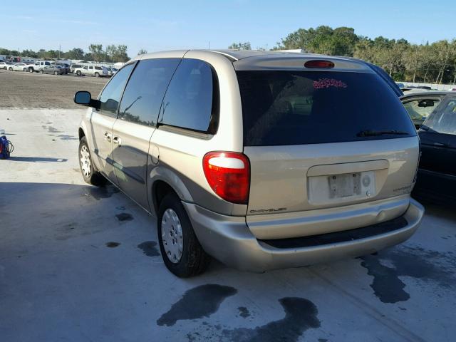 1C4GJ45382B620365 - 2002 CHRYSLER VOYAGER LX TAN photo 3