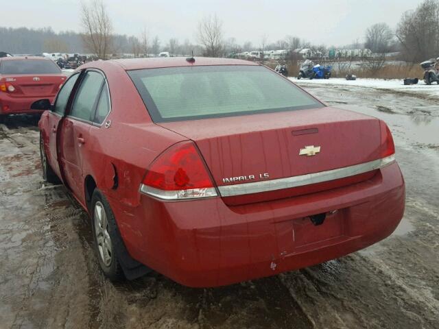 2G1WB58N979164941 - 2007 CHEVROLET IMPALA LS RED photo 3