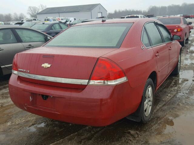 2G1WB58N979164941 - 2007 CHEVROLET IMPALA LS RED photo 4