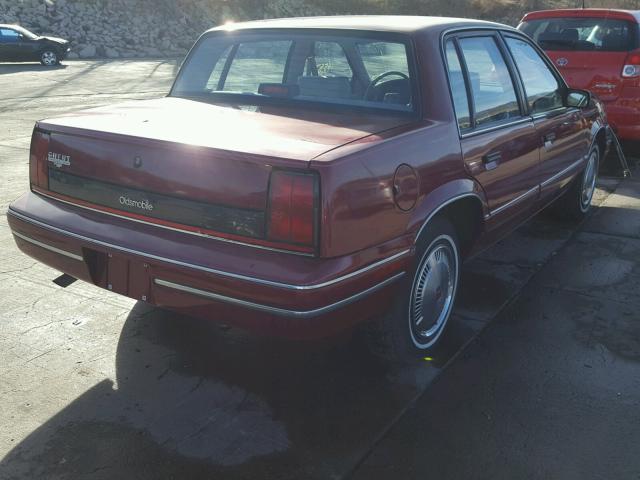 1G3NL54U4LM785742 - 1990 OLDSMOBILE CUTLASS CA RED photo 4