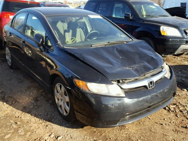 2HGFA16587H305706 - 2007 HONDA CIVIC LX BLACK photo 1