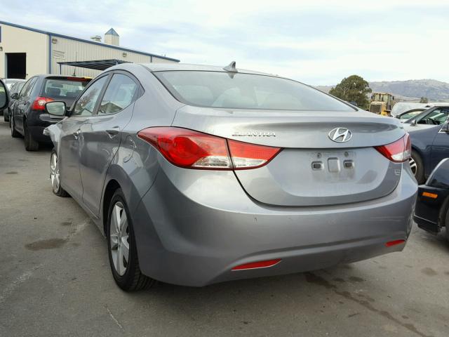 KMHDH4AE6DU805118 - 2013 HYUNDAI ELANTRA GL GRAY photo 3