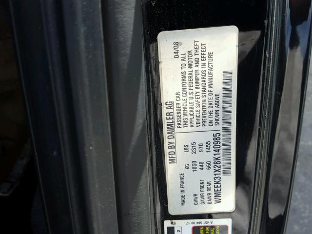 WMEEK31X28K140985 - 2008 SMART FORTWO PAS 白色 照片 10