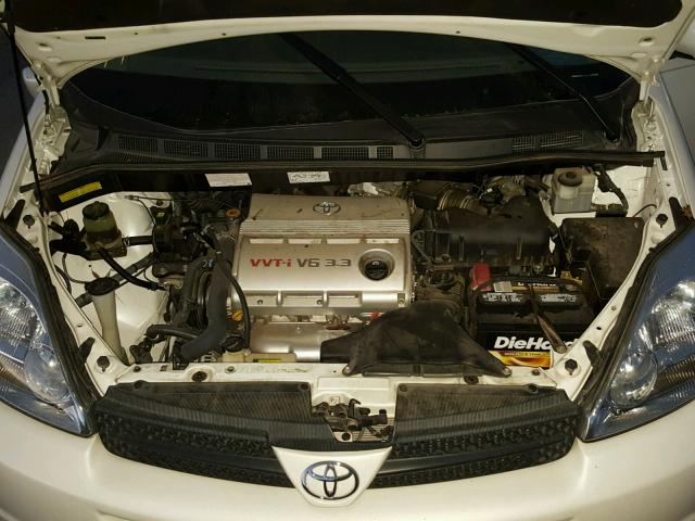 5TDZA22C35S289550 - 2005 TOYOTA SIENNA XLE WHITE photo 7