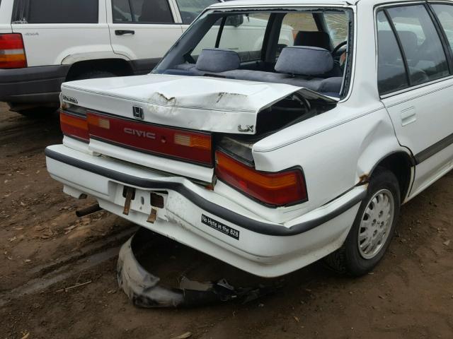 1HGED365XML035732 - 1991 HONDA CIVIC LX WHITE photo 10