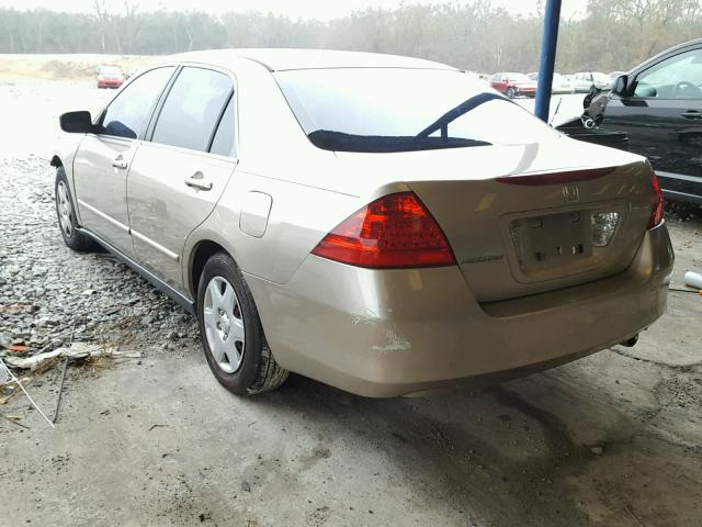 3HGCM56407G707339 - 2007 HONDA ACCORD LX GOLD photo 3