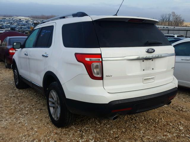 1FM5K8D81DGA76530 - 2013 FORD EXPLORER X WHITE photo 3