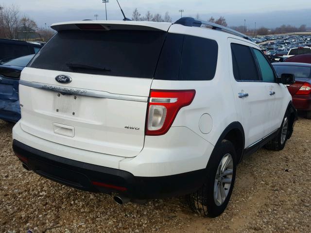 1FM5K8D81DGA76530 - 2013 FORD EXPLORER X WHITE photo 4