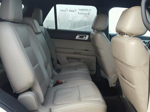 1FM5K8D81DGA76530 - 2013 FORD EXPLORER X WHITE photo 6