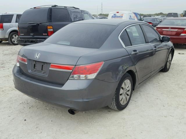 1HGCP2E32BA106830 - 2011 HONDA ACCORD LX GRAY photo 4