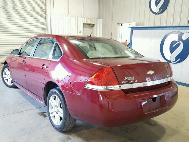 2G1WB5EK3A1215897 - 2010 CHEVROLET IMPALA LT MAROON photo 3