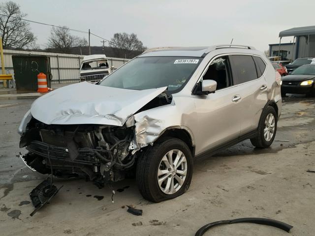 5N1AT2MT6EC765825 - 2014 NISSAN ROGUE S SILVER photo 2