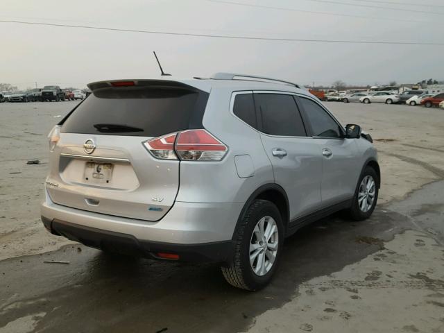 5N1AT2MT6EC765825 - 2014 NISSAN ROGUE S SILVER photo 4