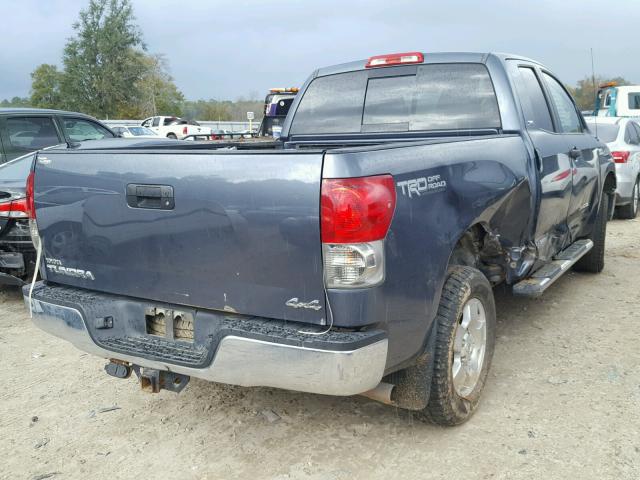 5TFBV54148X048646 - 2008 TOYOTA TUNDRA DOU BLUE photo 4