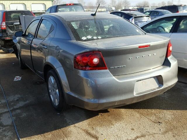 1C3CDZAB1DN632251 - 2013 DODGE AVENGER SE GRAY photo 3