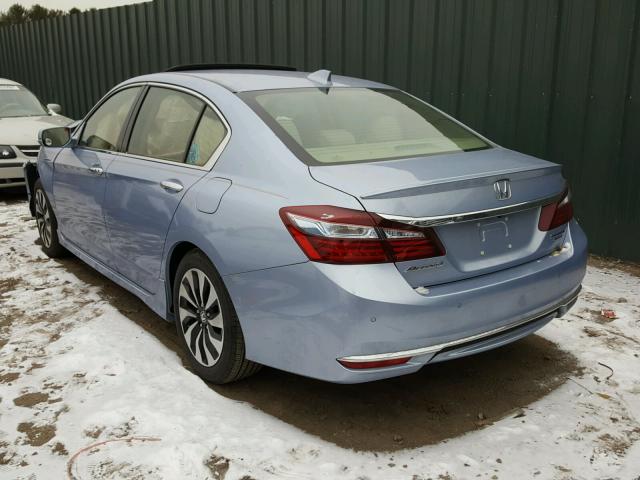 JHMCR6F72HC009494 - 2017 HONDA ACCORD HYB BLUE photo 3