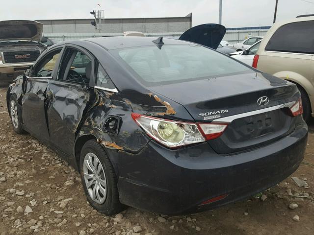 5NPEB4AC5BH006396 - 2011 HYUNDAI SONATA GLS BLUE photo 3