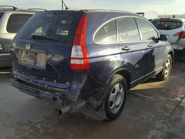 3CZRE38368G705427 - 2008 HONDA CR-V LX BLUE photo 4