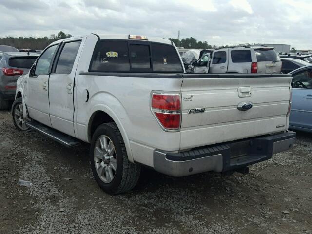 1FTFW1CF7BFA72179 - 2011 FORD F150 SUPER WHITE photo 3