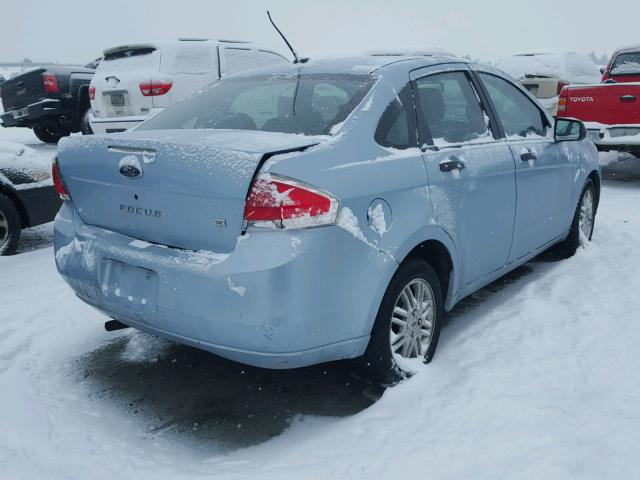 1FAHP35N99W127656 - 2009 FORD FOCUS SE BLUE photo 4