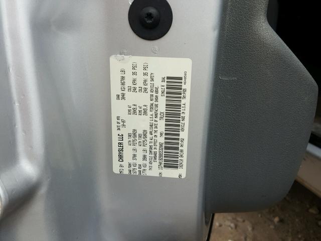 1D7HA18288S532002 - 2008 DODGE RAM 1500 SILVER photo 10