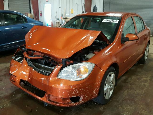 1G1AL55F577149763 - 2007 CHEVROLET COBALT LT ORANGE photo 2