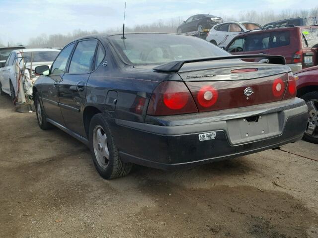 2G1WH55K229379398 - 2002 CHEVROLET IMPALA LS BLACK photo 3