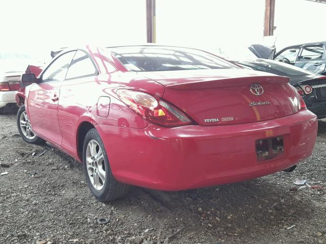 4T1CE38P95U975609 - 2005 TOYOTA CAMRY SOLA RED photo 3