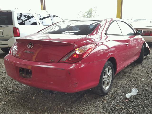 4T1CE38P95U975609 - 2005 TOYOTA CAMRY SOLA RED photo 4