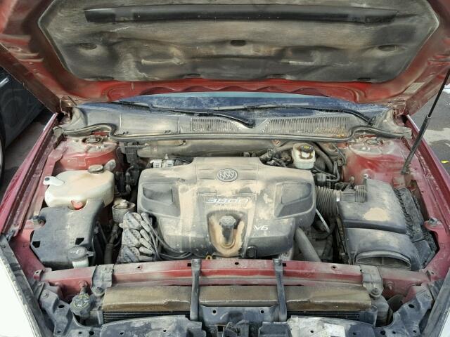 1G4HD57217U155358 - 2007 BUICK LUCERNE CX RED photo 7