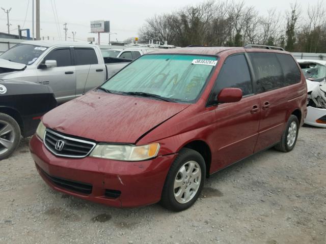 5FNRL18963B099081 - 2003 HONDA ODYSSEY RED photo 2