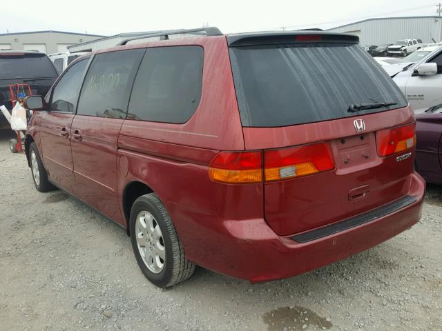 5FNRL18963B099081 - 2003 HONDA ODYSSEY RED photo 3