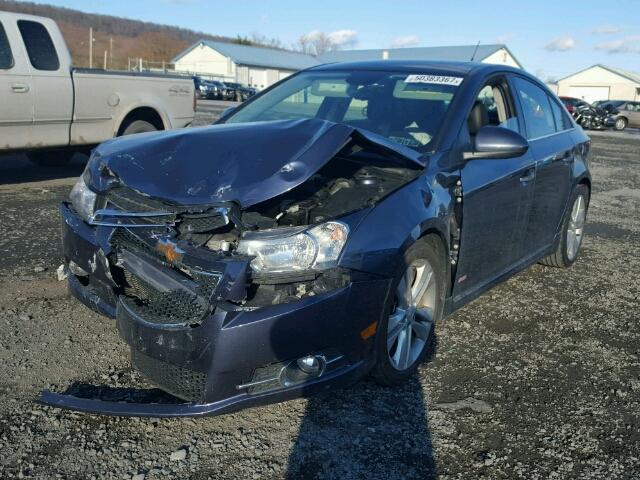 1G1PG5SB4D7225551 - 2013 CHEVROLET CRUZE LTZ BLUE photo 2