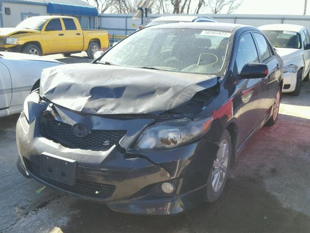 1NXBU40E09Z159280 - 2009 TOYOTA COROLLA BA BLACK photo 2