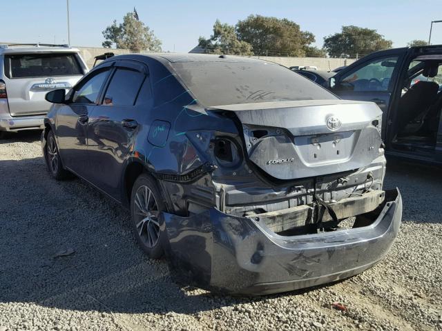 5YFBURHE6GP548781 - 2016 TOYOTA COROLLA L GRAY photo 3