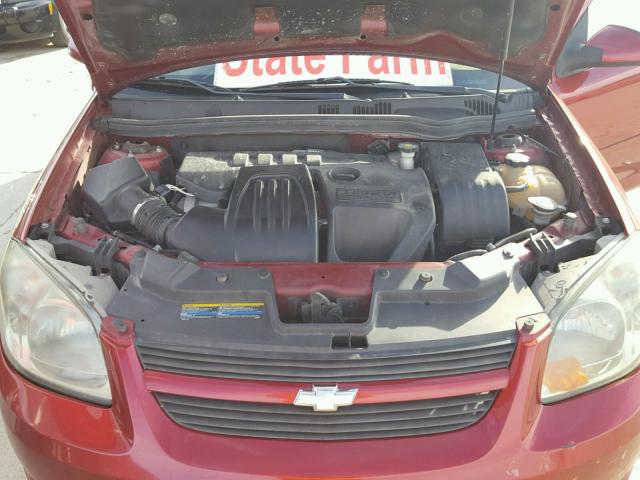 1G1AD1F57A7154143 - 2010 CHEVROLET COBALT 1LT RED photo 7