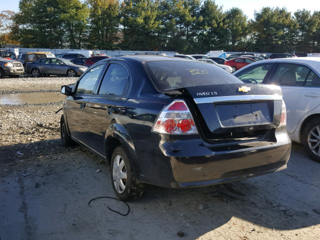KL1TD56618B235525 - 2008 CHEVROLET AVEO BASE Қара фото 3