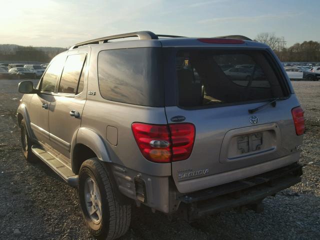 5TDZT34A83S199917 - 2003 TOYOTA SEQUOIA SR SILVER photo 3