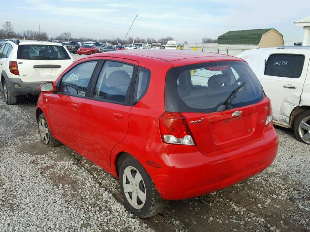 KL1TD66648B061701 - 2008 CHEVROLET AVEO BASE RED photo 3