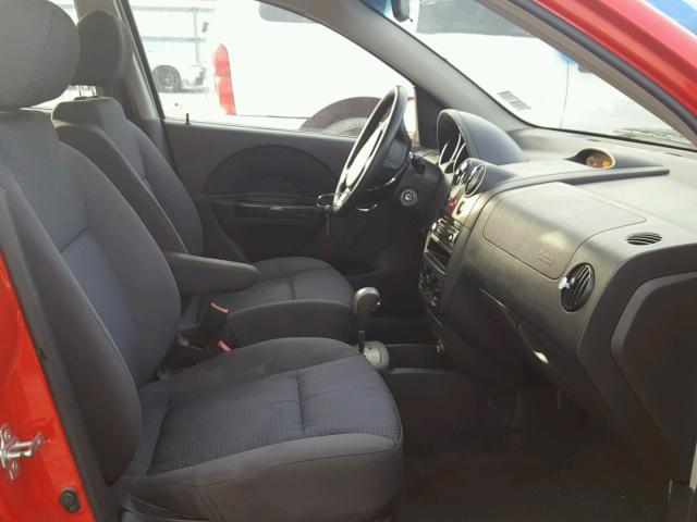 KL1TD66648B061701 - 2008 CHEVROLET AVEO BASE RED photo 5