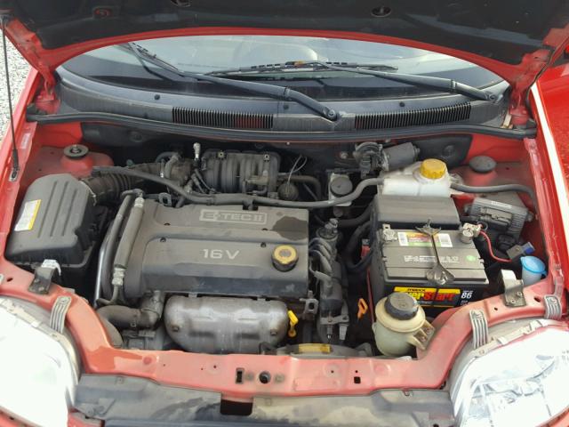 KL1TD66648B061701 - 2008 CHEVROLET AVEO BASE RED photo 7