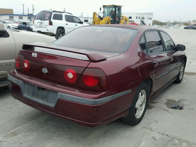 2G1WH55K329163883 - 2002 CHEVROLET IMPALA LS MAROON photo 4