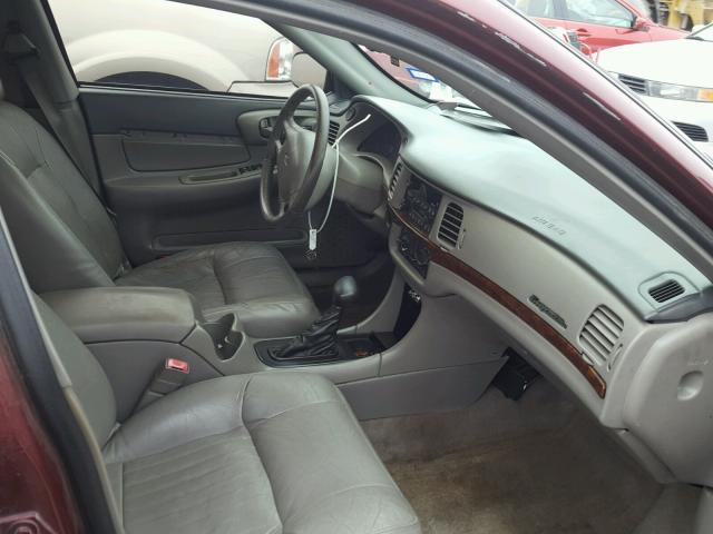 2G1WH55K329163883 - 2002 CHEVROLET IMPALA LS MAROON photo 5